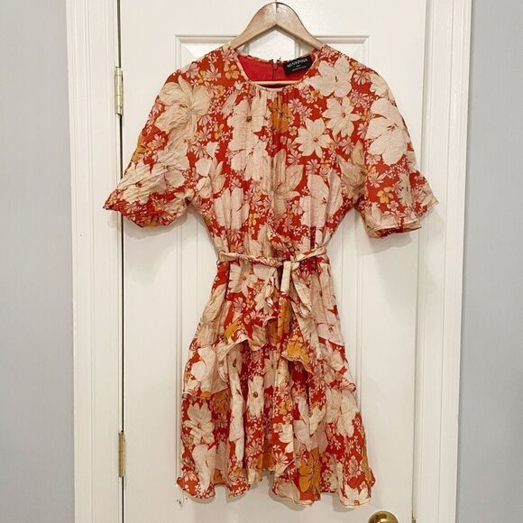 MINKPINK Azar Frill Mini Dress Floral Romantic Ruffle Cocktail Wedding guest - Picture 2 of 8